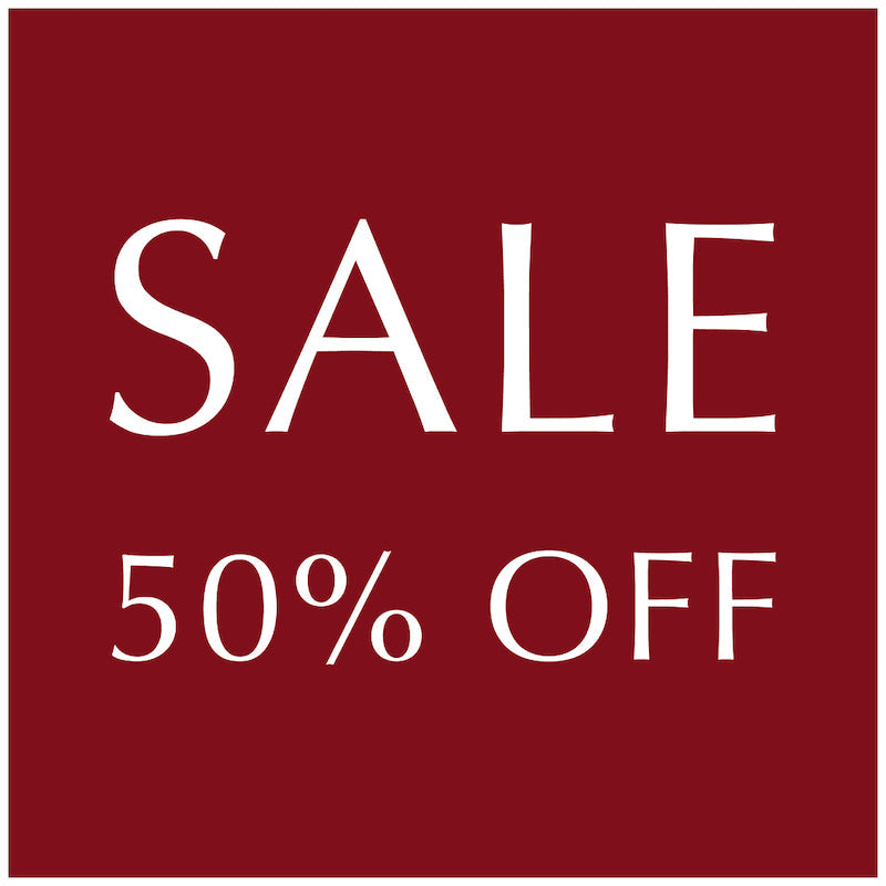 All Sale items at 50% off