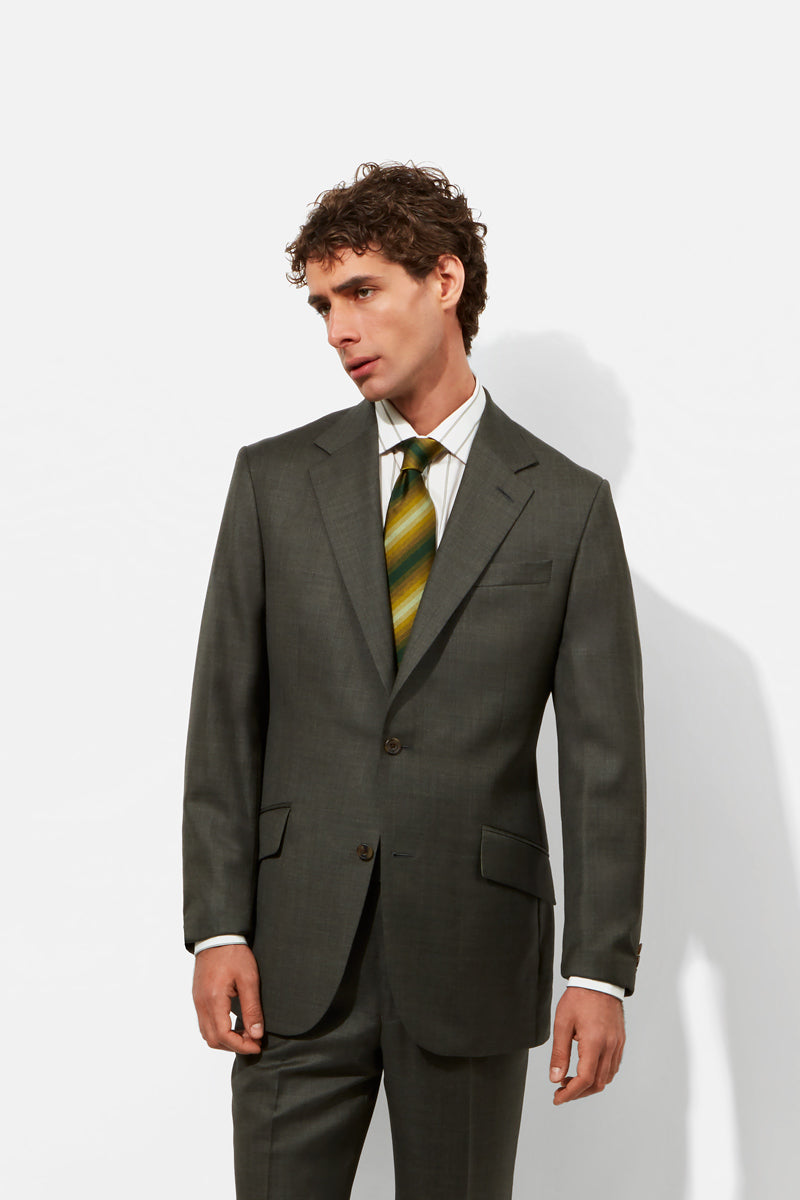 Olive Sharkskin Jacket