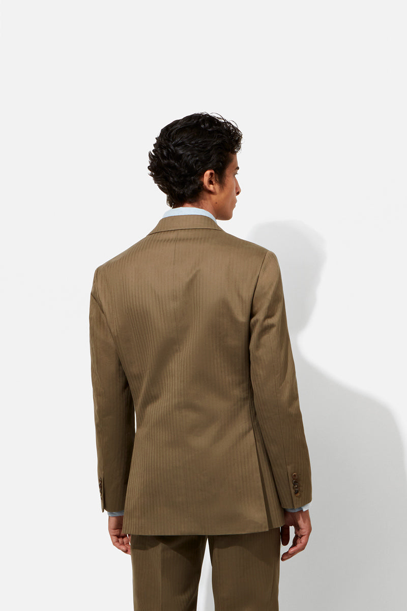 Olive Marine Corp Cotton Herringbone Jacket