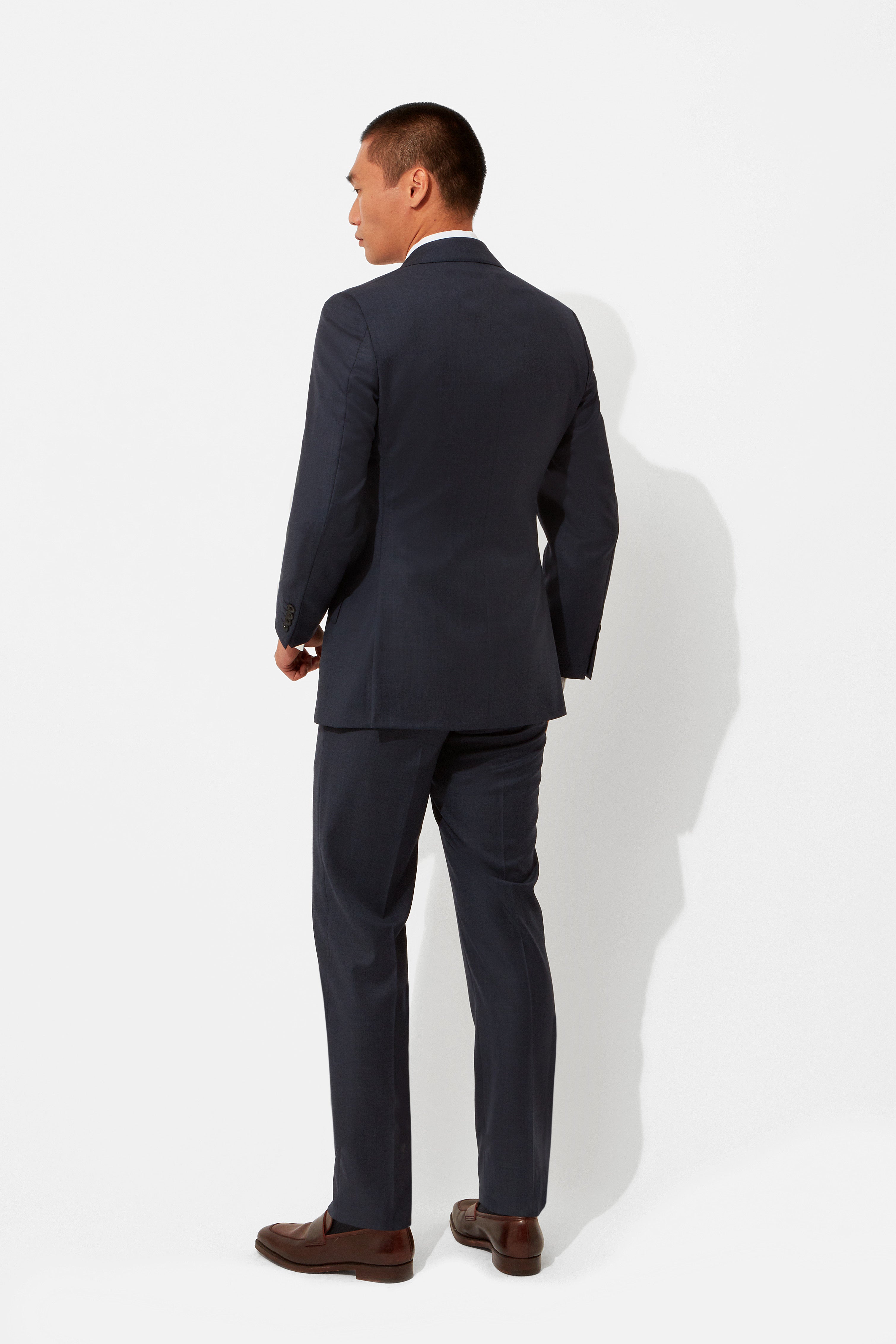 Dark Blue Sharkskin Suit