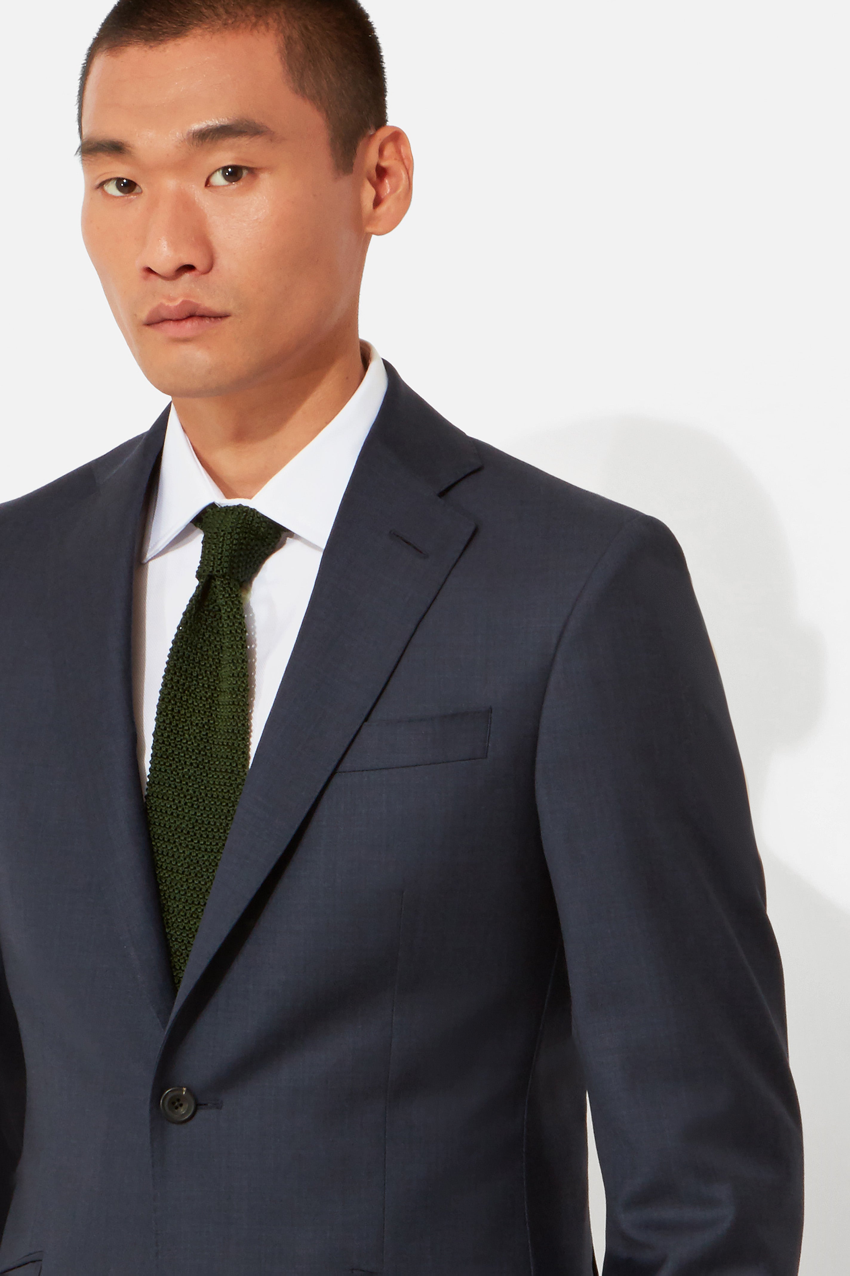 Dark Blue Sharkskin Suit