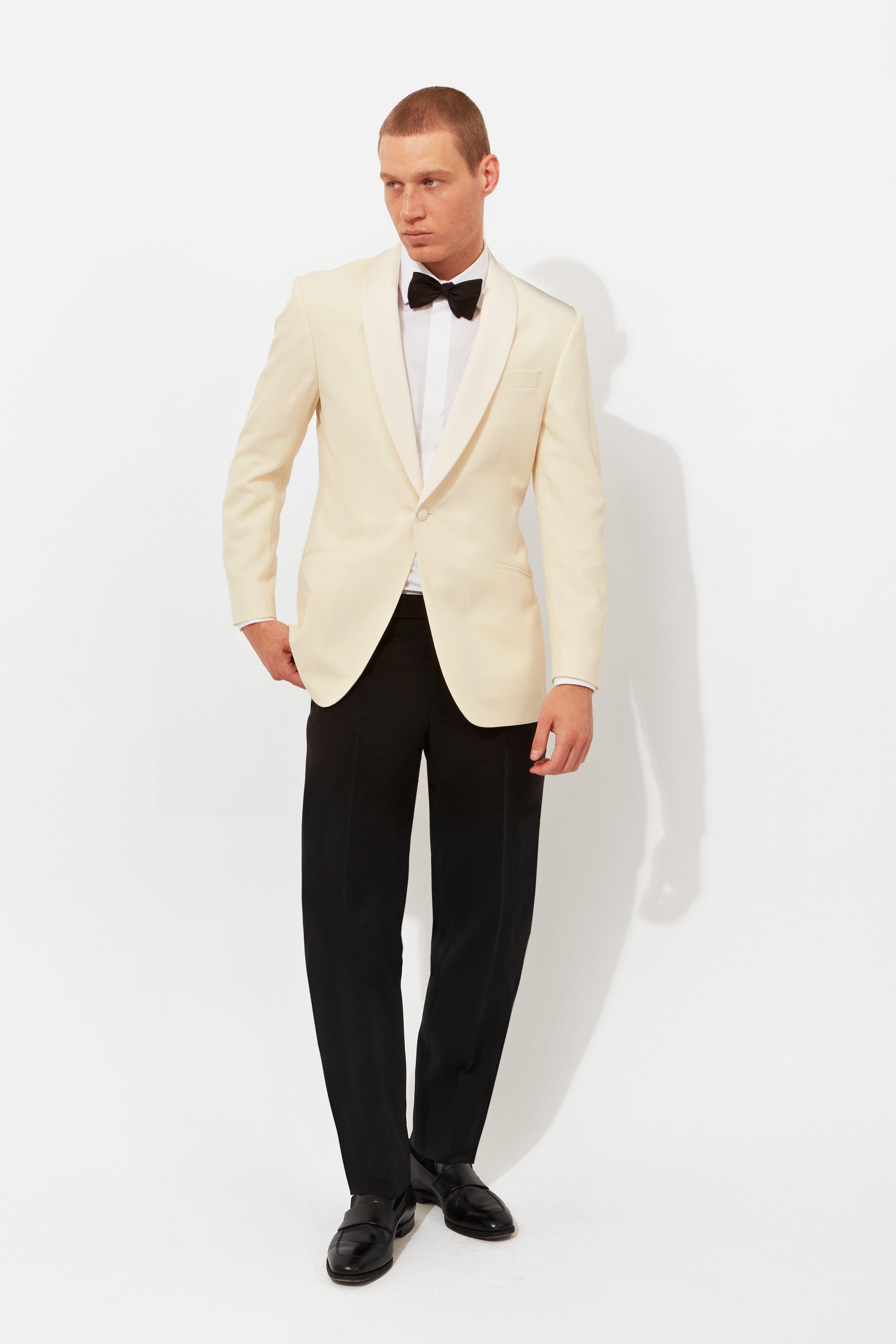 Richard James Savile Row Ivory Shawl Lapel Evening Suit