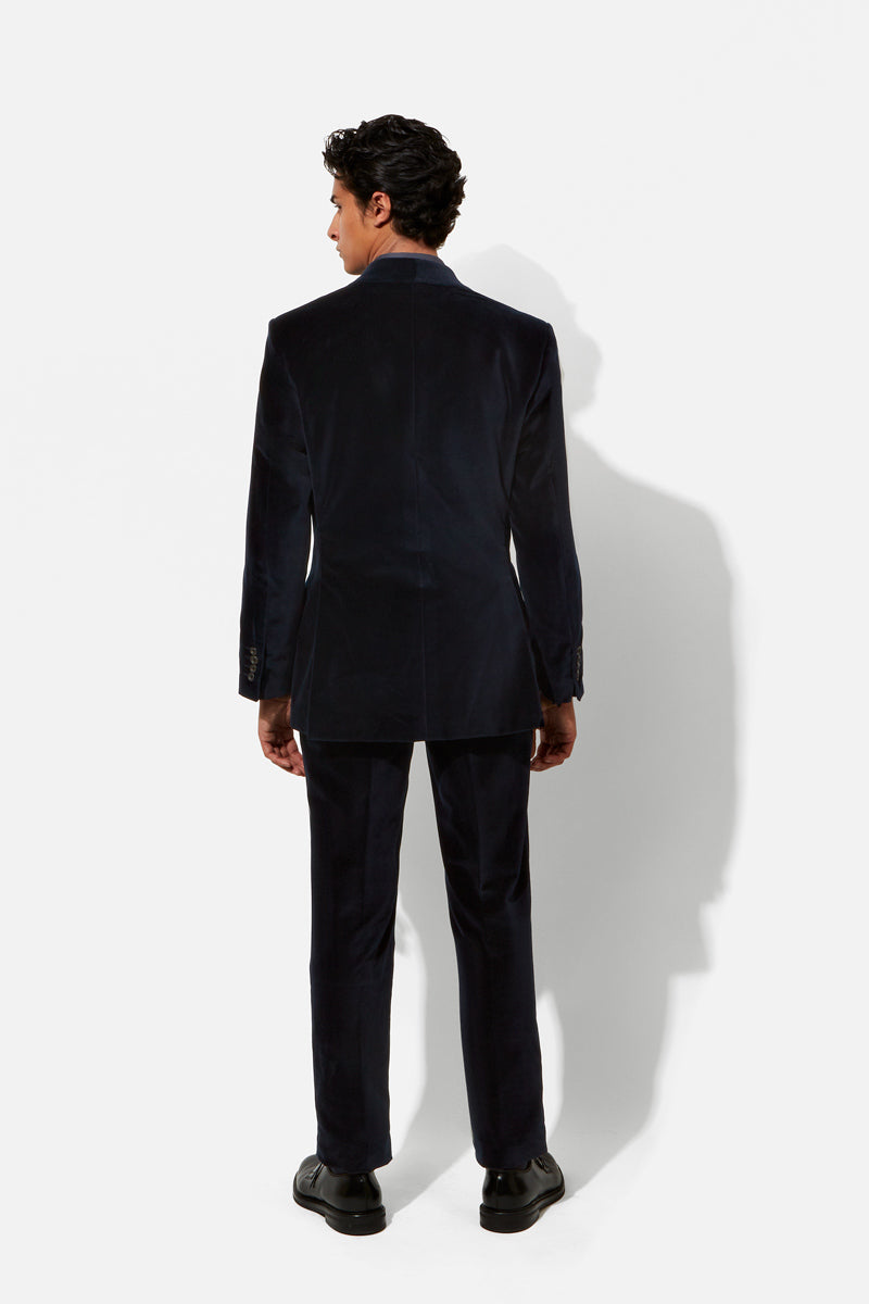 Evening Suit - Navy Velvet