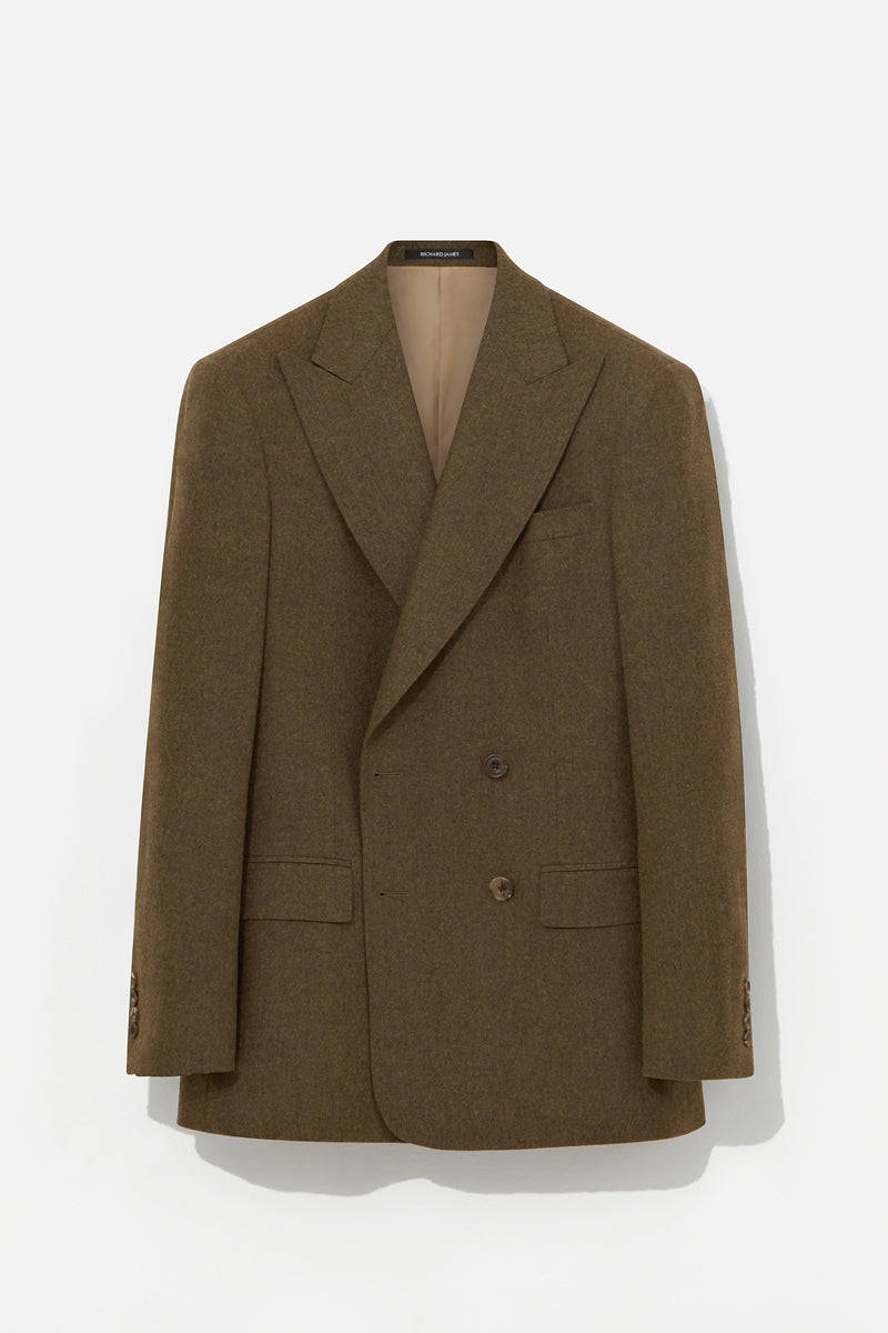 Hepworth Suit - Olive Wool & Cashmere Flannel