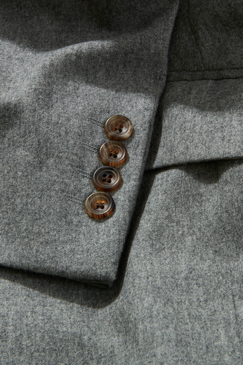 Chapman Suit - Mid Grey Wool & Cashmere Flannel