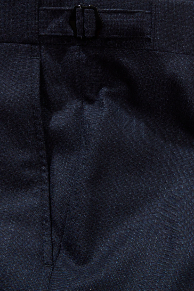 Chapman Suit - Navy Wool Micro Check