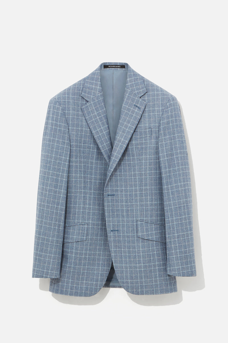 Chapman Suit - Blue Prince of Wales Check Wool