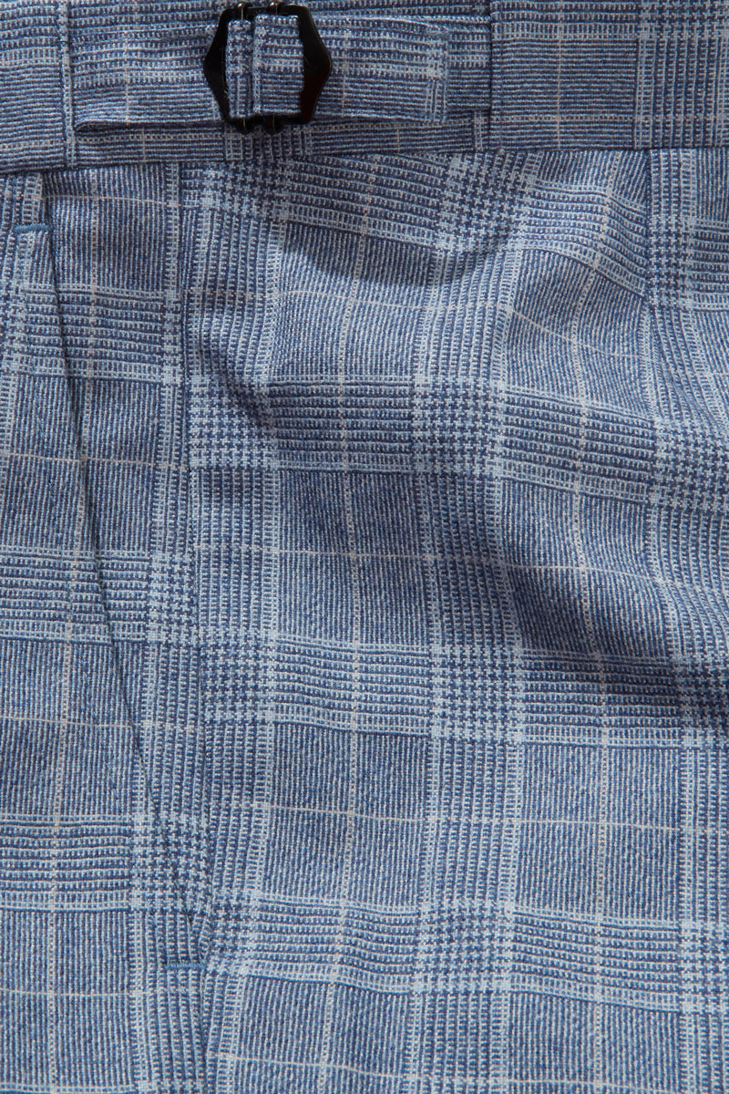 Chapman Suit - Blue Prince of Wales Check Wool